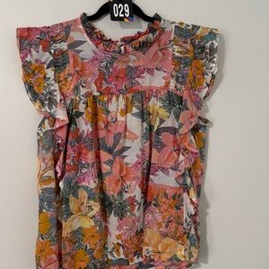 Cupio Multicolor Lace-Trimmed Top